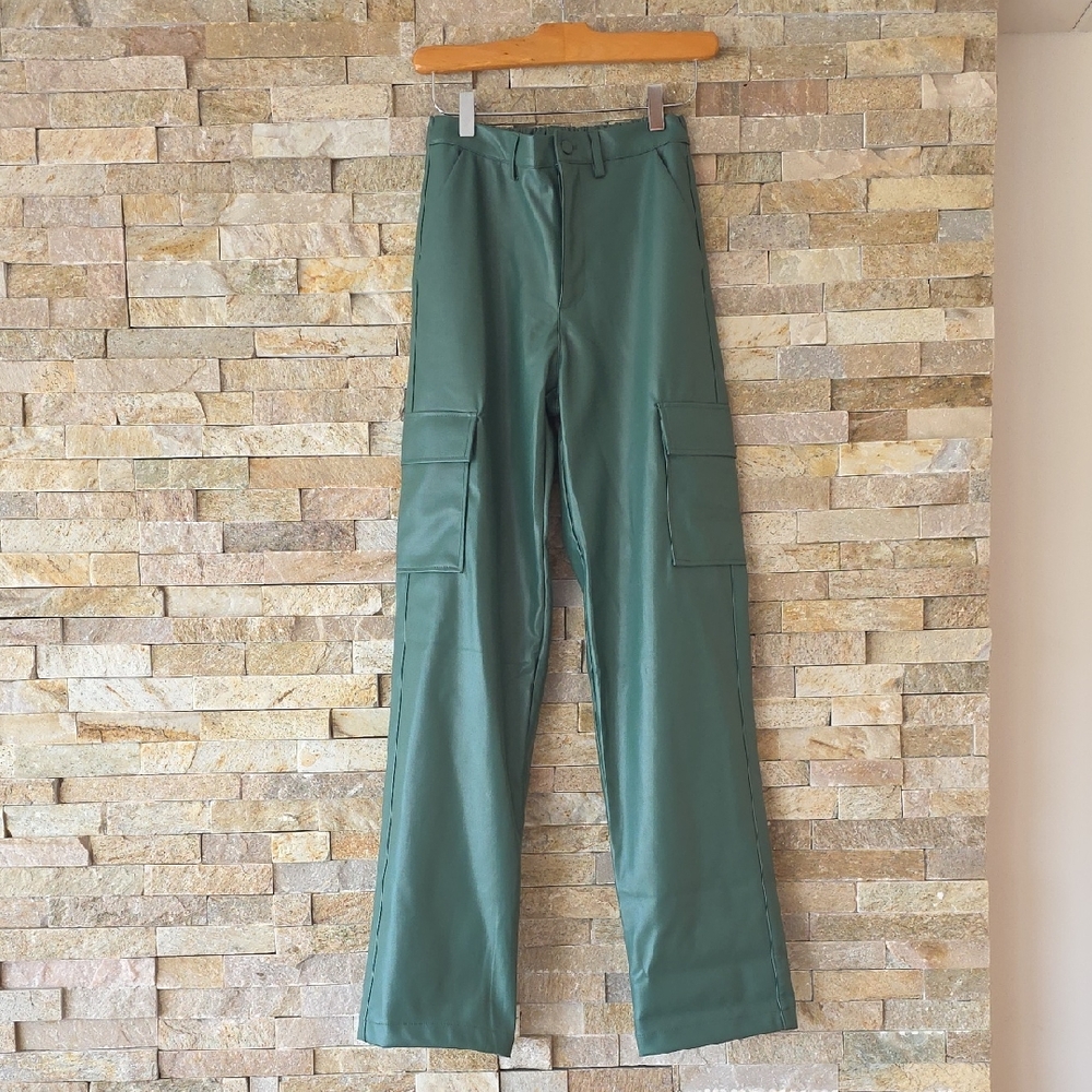 Saje Green Pleather Pants